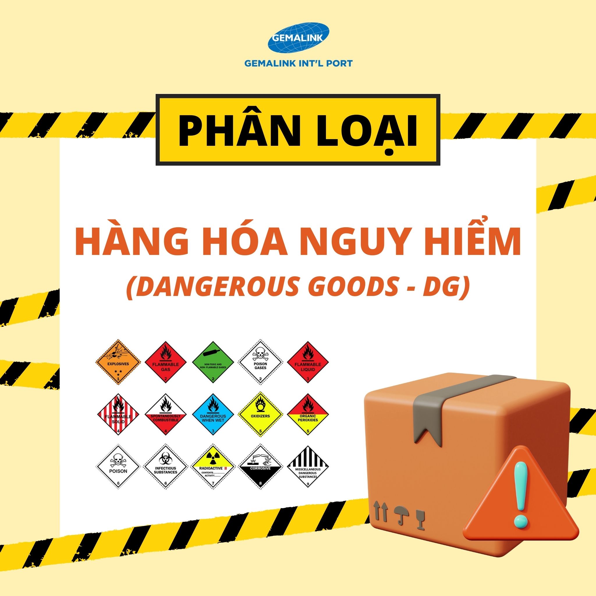PHÂN LOẠI HÀNG NGUY HIỂM (DANGEROUS GOODS – DG)